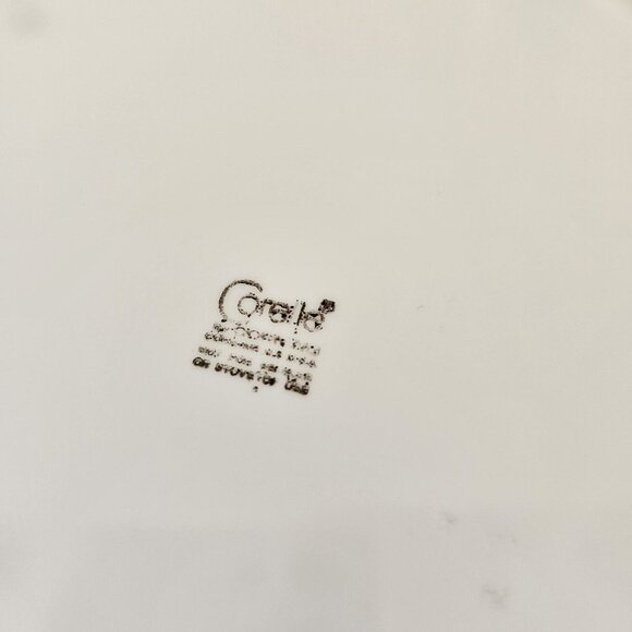 Corelle Burgandy Rose Oval Serving Platter 12 1/4" red purple stripe rim - Picture 5 of 10